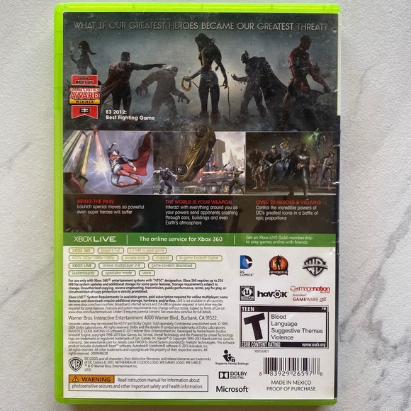 Xbox 360 Injustice: Gods Among Us by Warner Bros. Interactive Entertainment - Picture 2 of 5